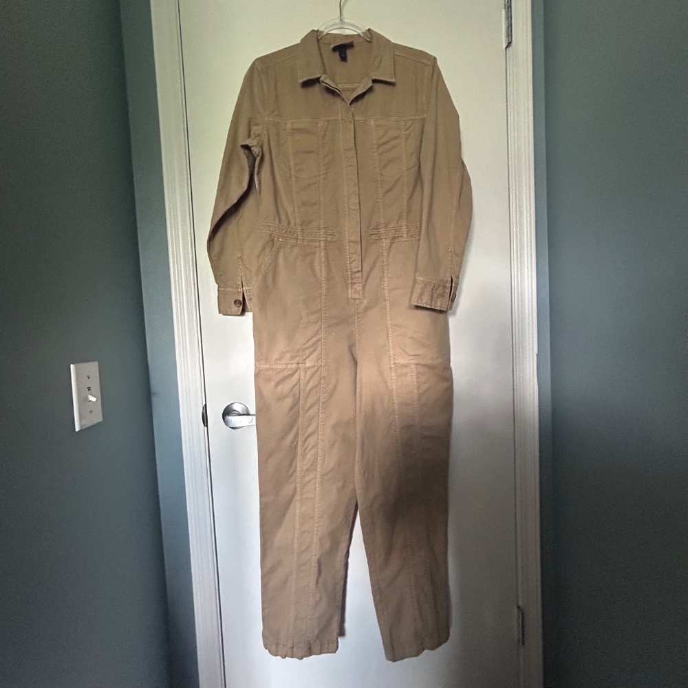 Universal Thread Tan Jumpsuit Button Up Long Slee… - image 2